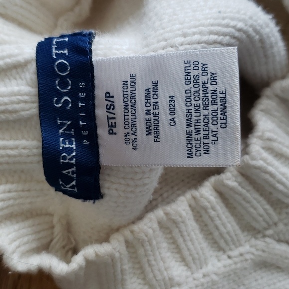 (S) Karen Scott Cable Knit Cottagecore Cozy Sweater Comfy Cardigan Boho Lounge - Picture 3 of 7